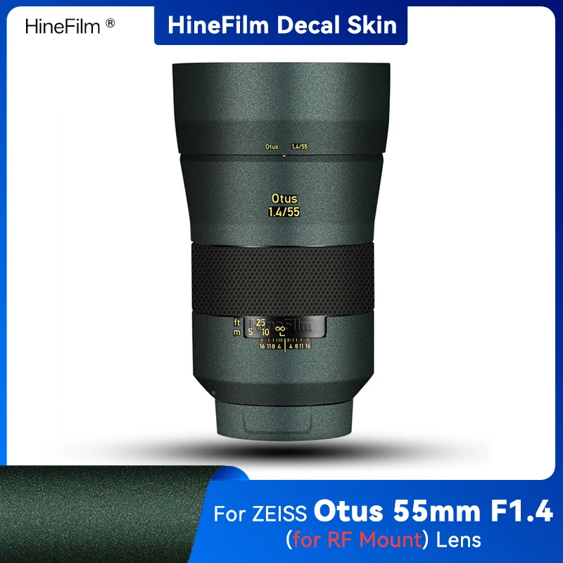 Hinefilm piel para Zeiss Otus55F1.4 lente calcomanía piel para Zeiss Otus 55 F1.4 para Canon EF mount lente pegatina 55 1,4 película de cubierta envolvente
