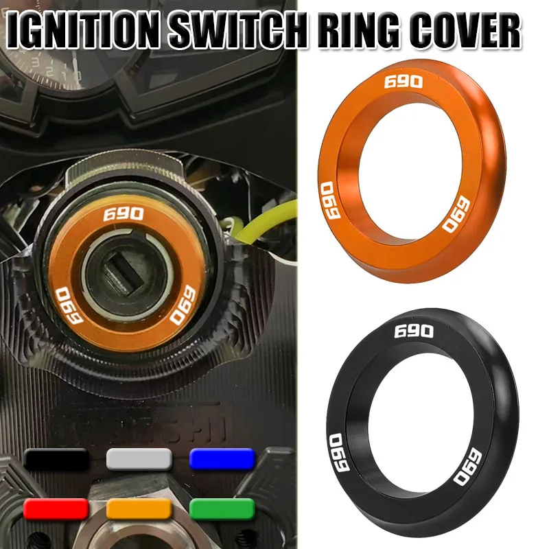 ل 690 SM/SMCR SMC R 690SM 690SMCR 690SMC 2008-2023 2022 دراجة نارية الإشعال غطاء خنق حلقة الزخرفية ثقب المفتاح الدائري