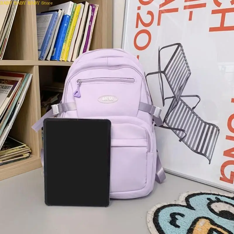 

Q81A School Backpack for Women Men Solid Laptop Backpack Unisex Casual School Bag