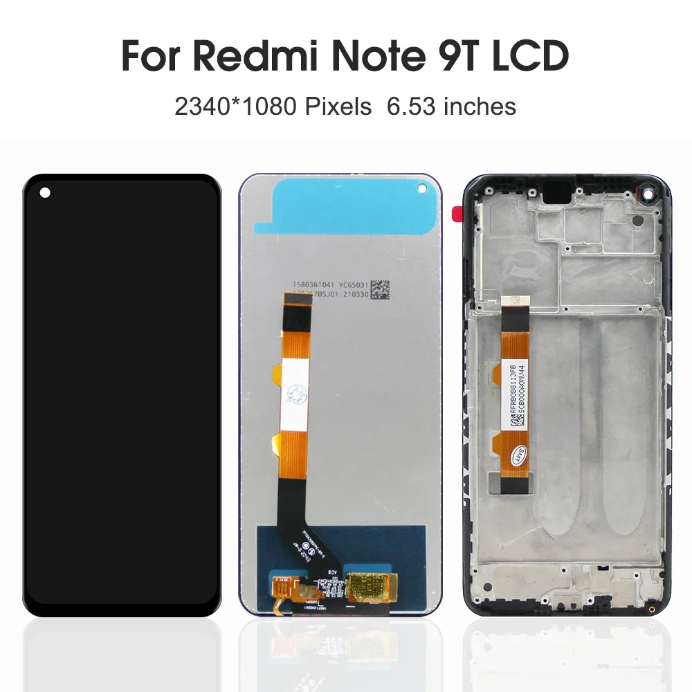 6.53\'\'For Xiaomi Redmi Note 9T For  Redmi Note9T M2007J22G J22 LCD Display Touch Screen Digitizer Assembly Replacement