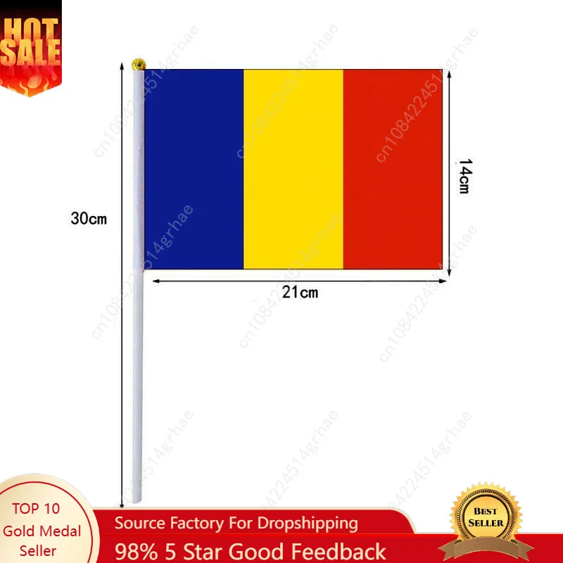 

Romania Hand Waving Flag Romania Flag Small Mini Hand Held Flags 10 Pcs 14x21cm World Cup Sporting Event Support Handheld Flag