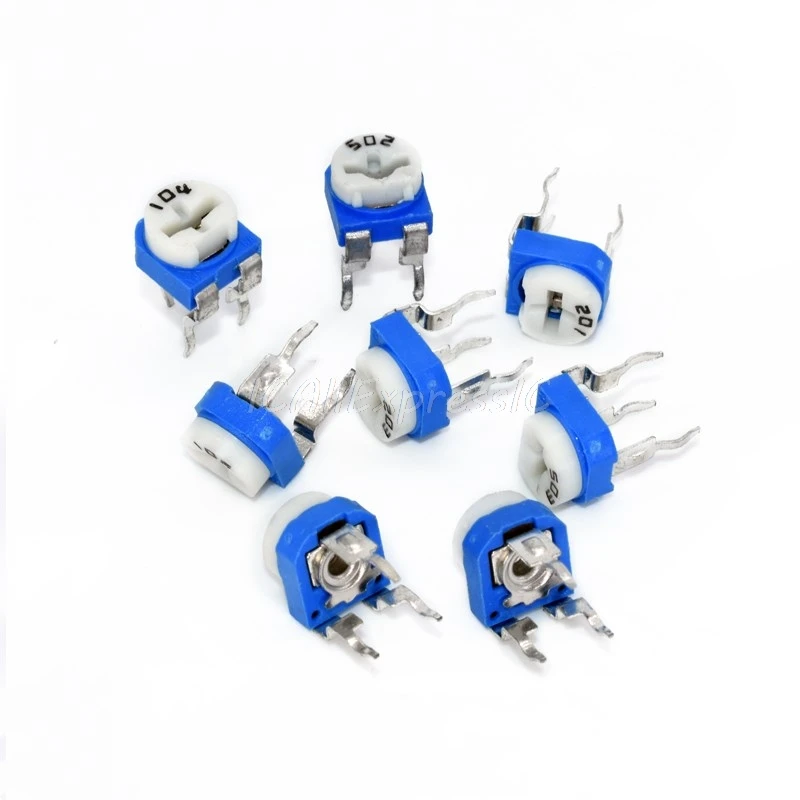 10pcs/lot RM065 RM-065 100 200 500 1K 2K 5K 10K 20K 50K 100K 200K 500K 1M ohm Trimpot Trimmer Potentiometer variable resistor