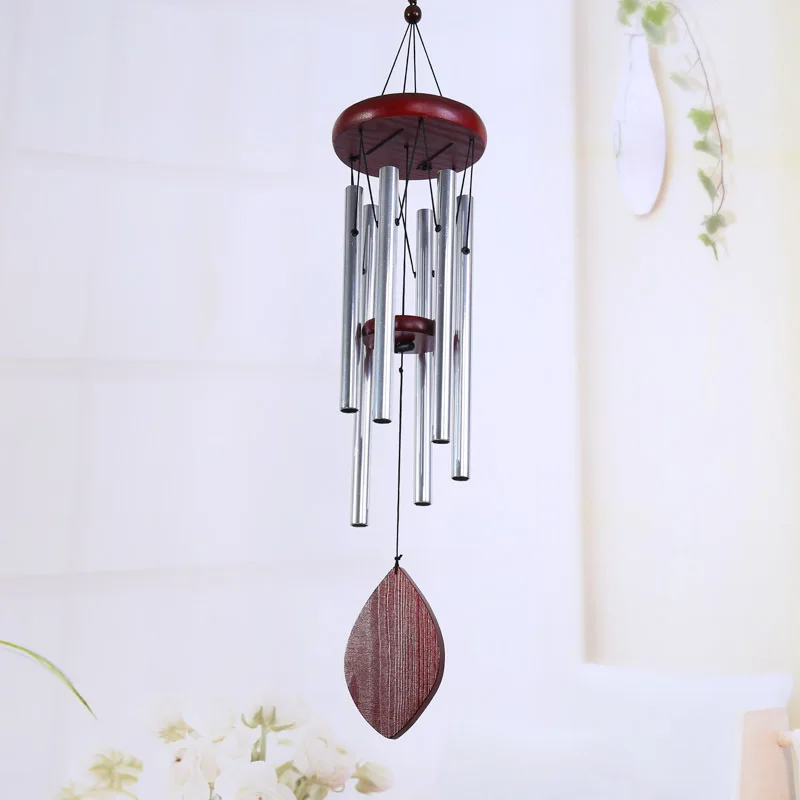 

Classic solid wood metal aluminum tube multi-tube wind chime pendant, home decoration crafts