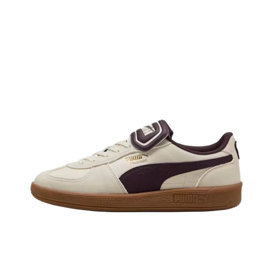 PUMA Palermo Abrasion Resistant Low top German Army Trainers Unisex Beige Purple 401744-04