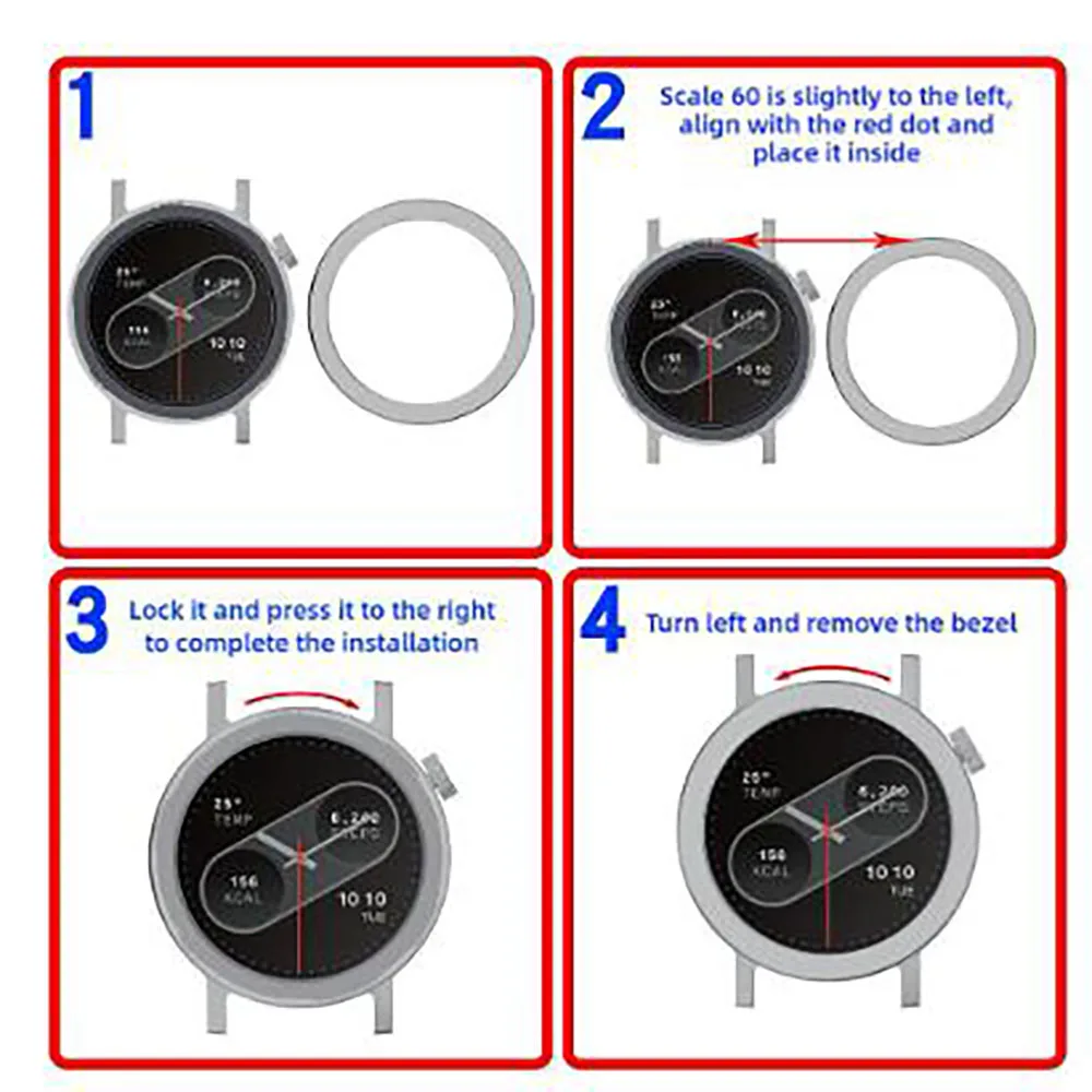 스테인레스 스틸 금속 베젤 링 CMF Watch Pro2 금속 베젤 강화 필름 세트 두 스타일 버전 용 긁힘 방지