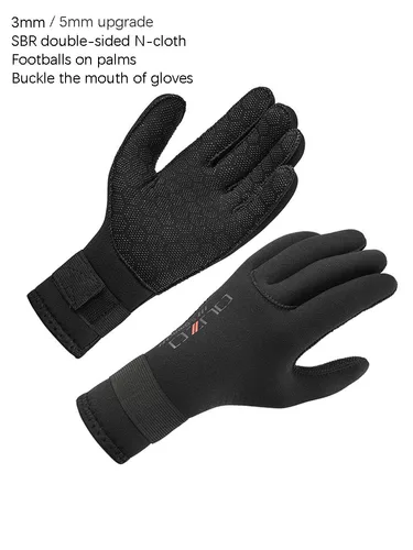 Imagen 2 del producto Guantes de neopreno para buceo y pesca submarina, 3/5mm, mantienen el calor, antideslizantes, a prueba de arañazos, para surf y snorkel