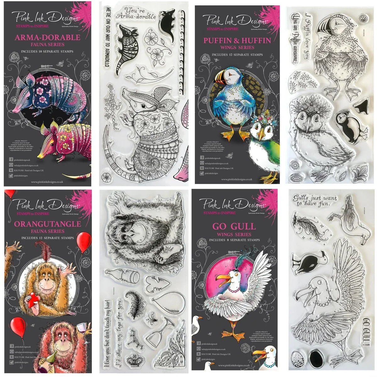 

Puffin Armadillo Huffin Orangutang Gull Clear Stamps DIY Scrapbook Embossed Handcraft Paper Card Album Craft Template Supplies