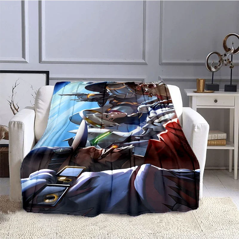 Children's Game Overwatch Gun Blanket  Flannel Blankets Soft and Comfortable  Home Travel High Quality