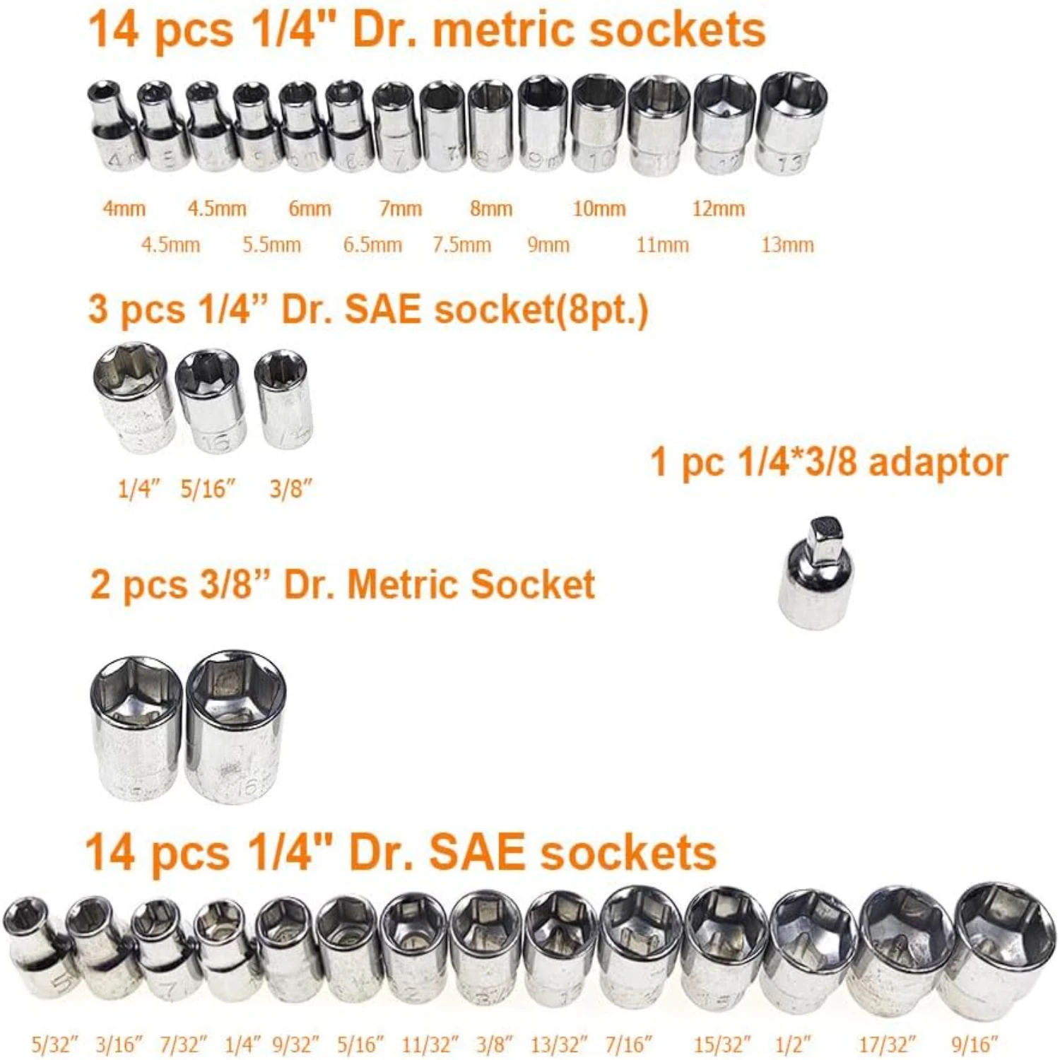 Upgrade Your Next Project with This High-Quality, Reliable, and Durable Socket Set - The Essential Addition for Mechanics and DI