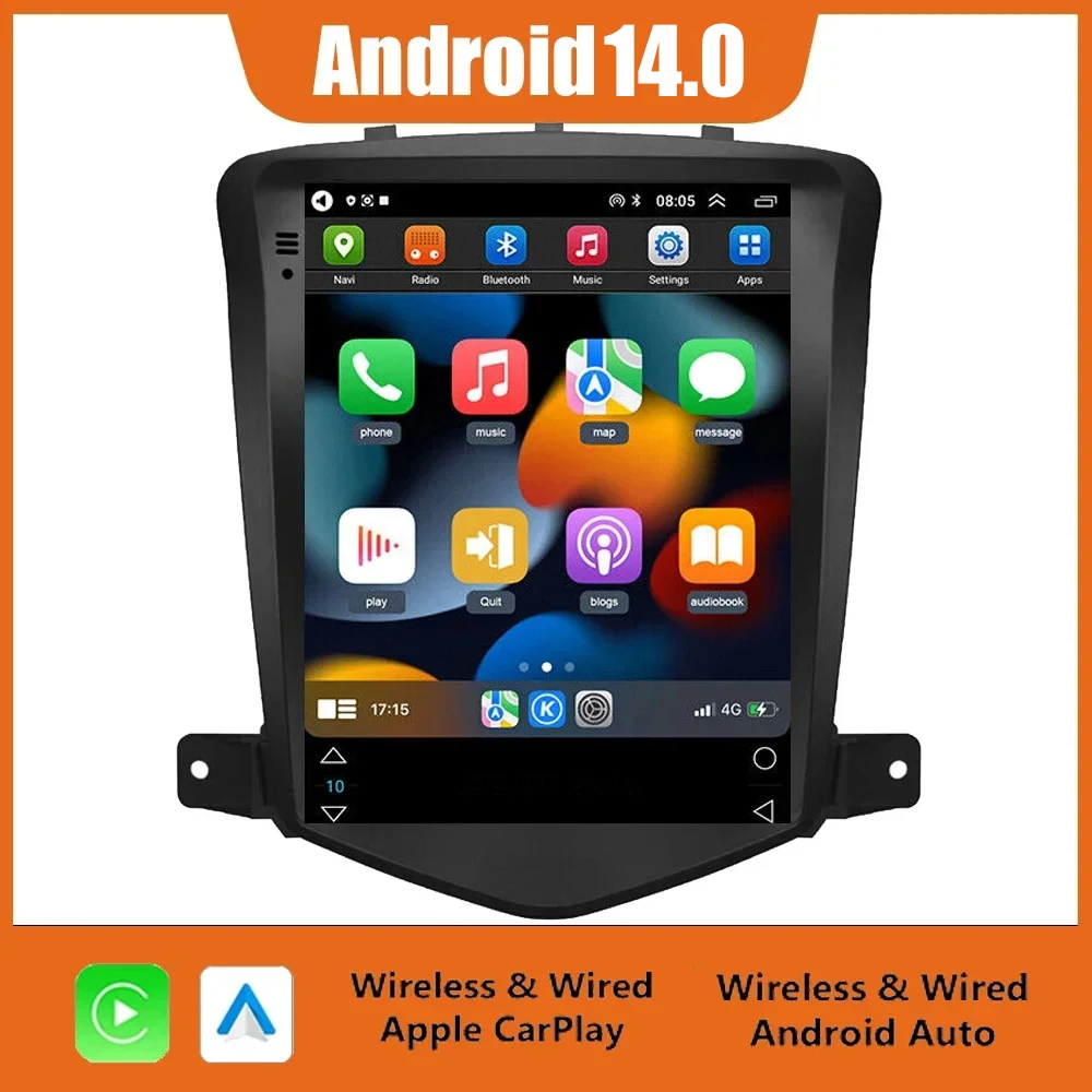 

Автомагнитола 2DIN на Android 14,0 для Chevrolet Cruze 2008-2010, 2011, 2012, мультимедийный плеер с GPS-навигацией, RDS, Carplay, автомагнитола с DVD