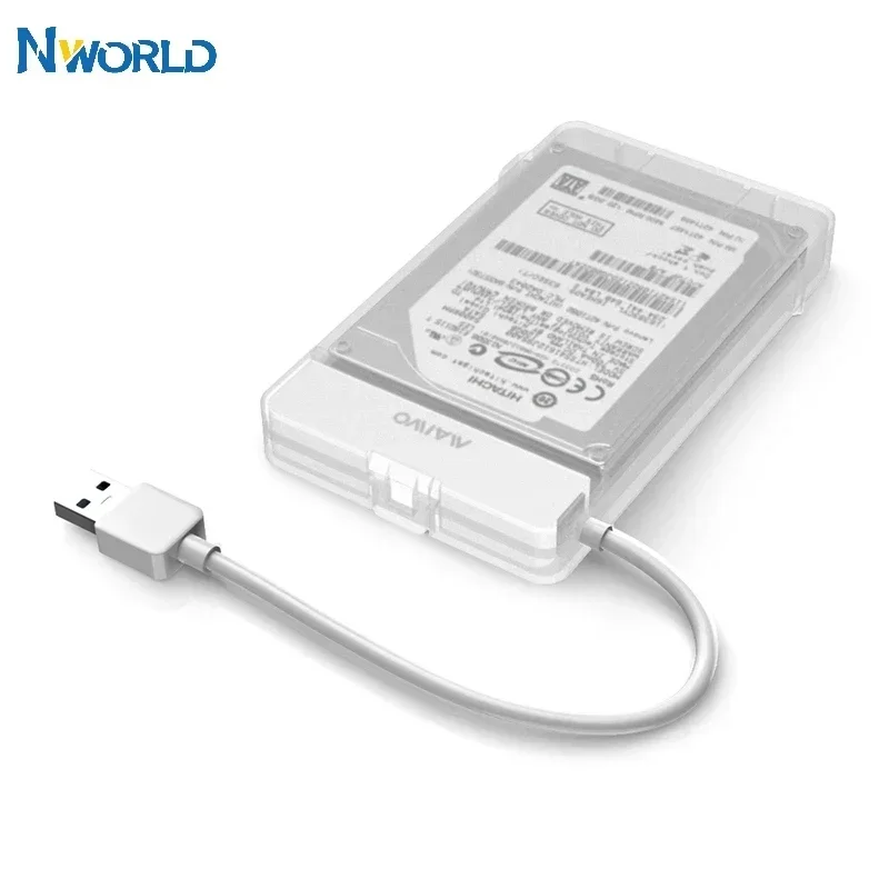 

Nworld White HDD Case 2.5 Inch USB 3.0 to SATA Hard Drive Enclosure Hard Disk Case HDD Box Case HD For Desktop Laptop PC