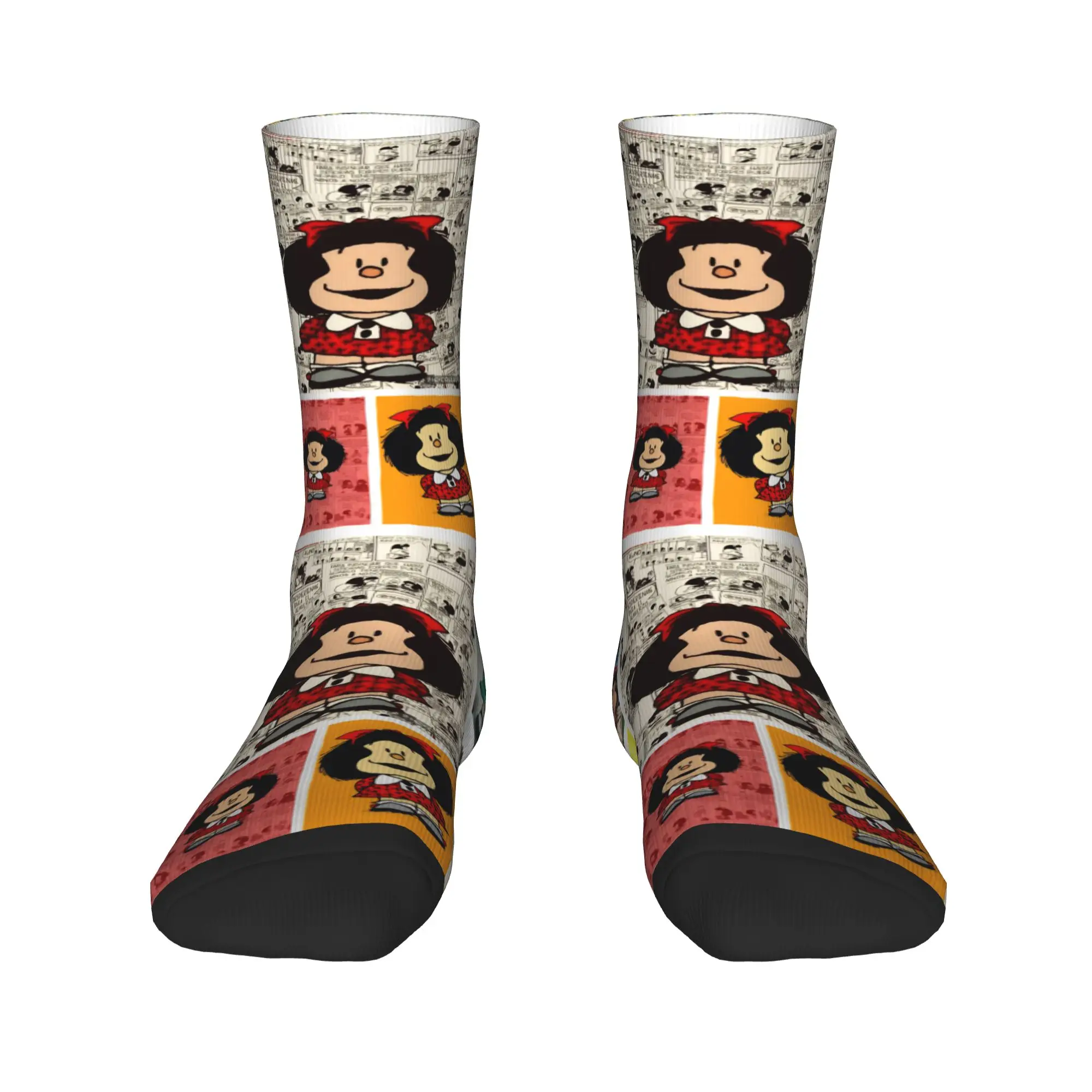 Mafaldas Cartoon  Socks  Gothic Stockings Autumn Non Slip Men Socks Breathable Graphic Outdoor Sports Socks