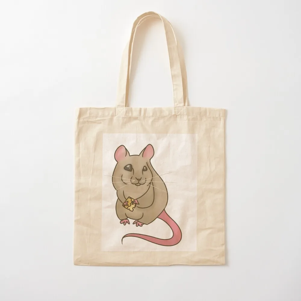 

Cute mouse with cheese Tote Bag hand bags bags woman 2025 Portable shopping bag Canvas Tote Bag