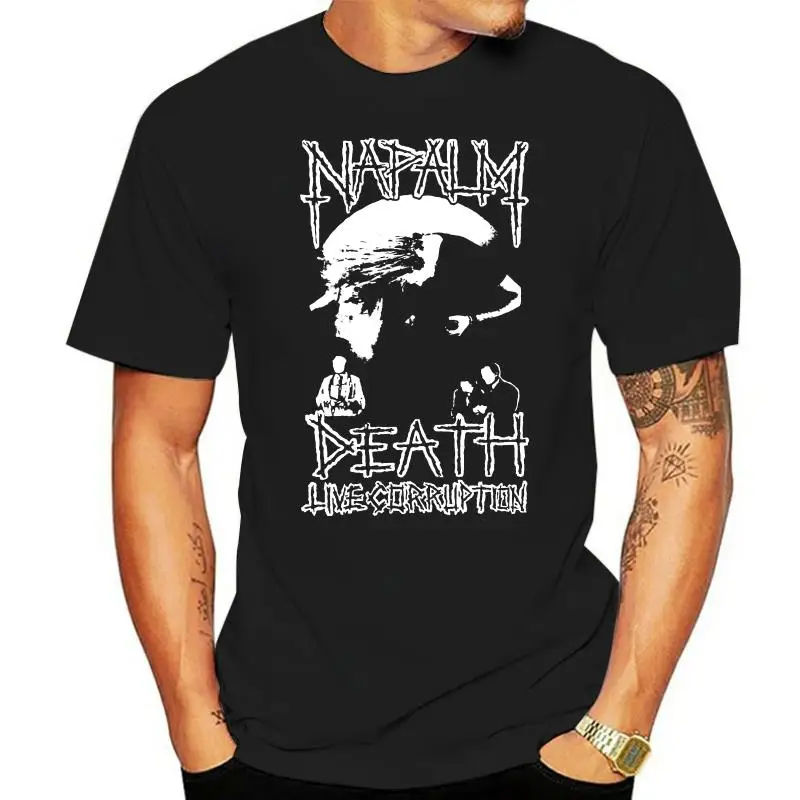 NAPALM DEATH Live Corruption V2 BLACK T SHIRT cotton all sizes S-5XL