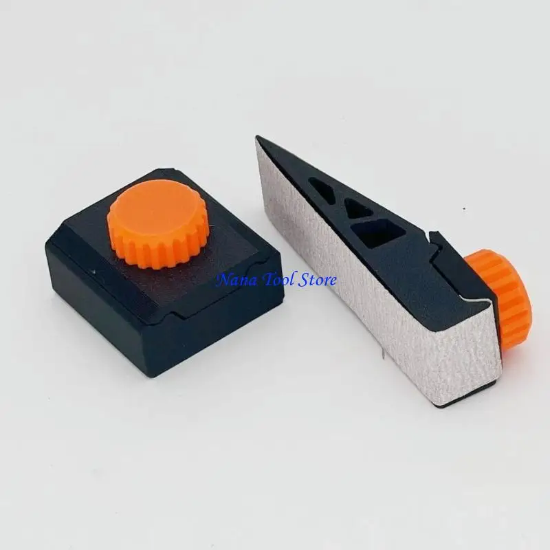 31GJ 4Pcs Sandpaper Holder Plastic Hand Sander Set Manual Hand Sanding Block for Leather Grinding Polishing Tools