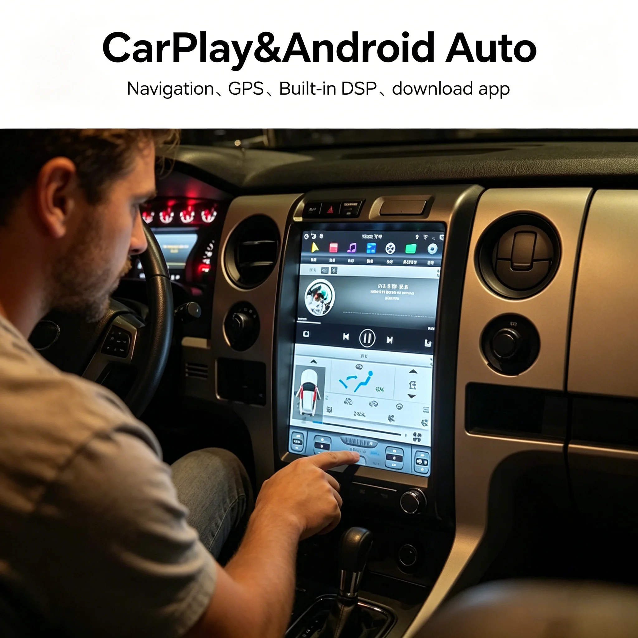 

12.1 inch Car Stereo Radio For Ford Raptor F-150 F150 2009-2012 Android 13 4G Head Unit Wireless Bluetooth CarPlay Touch Screen