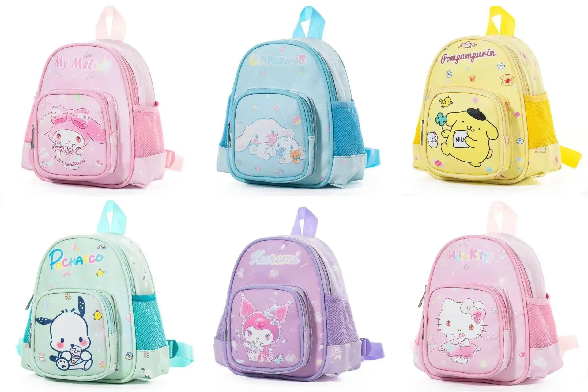 Sanrio Cinnamoroll Children's Casual Backpack Leather Fashion Small Backpack Daily Matching Girls Outing Backpack