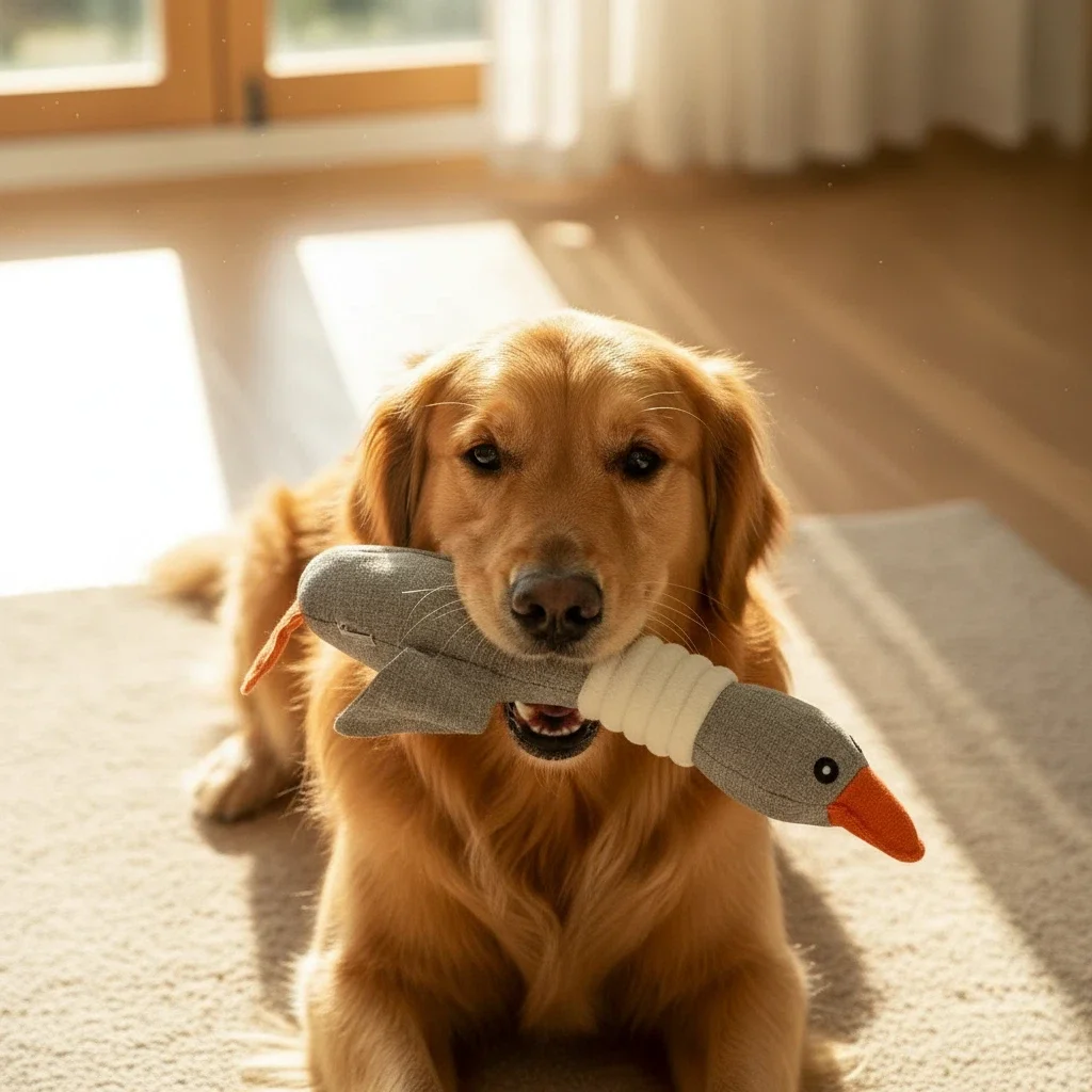 Haustier Plüsch Wild Goose Spielzeug Hundespielzeug für kleine große Hunde Interaktives Welpen Hund Kauspielzeug Plüschfüllung Haustierzubehör Zubehör