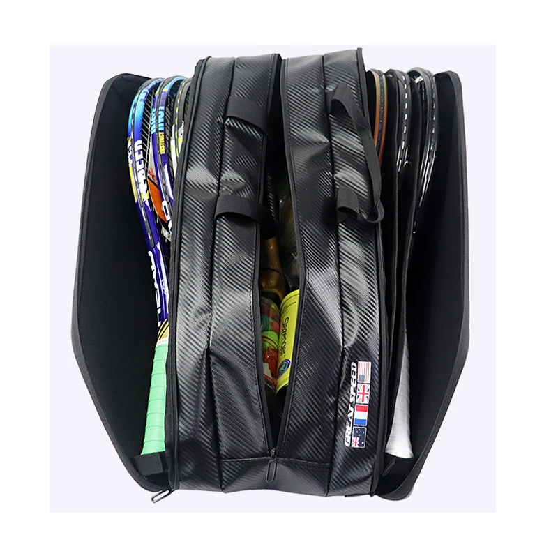 Professional RH6 Tennis Racquet Backpack Men Women Large Capacity Squash Badminton Tennis Racket Bag Shoes Compartment Handbag