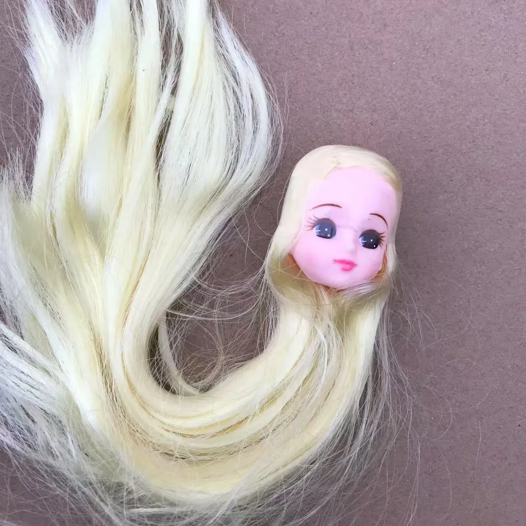 Original Doll New Heads Long Colorful Hair Princess Doll Heads Black White Brown Skin DIY Doll Parts Lady Collection Doll Heads