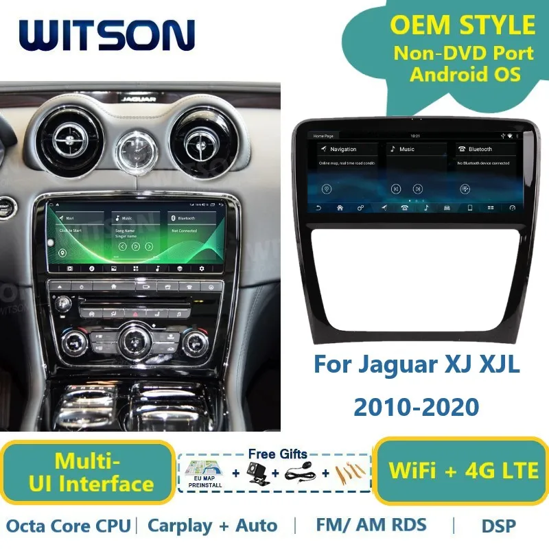 

WITSON Android 13 Auto Stereo For Jaguar XJ XJL 2010-2020 Carplay GPS Car Multimedia Radio Head Unit