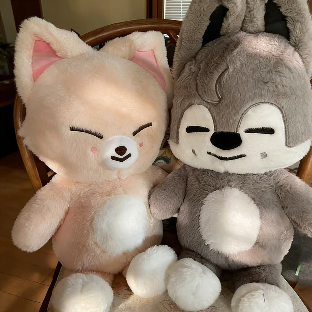 23-50cm Skzoo Plüschtier Wolfchan Kawaii Cartoon Stofftier Plüschpuppe Große Größe Stray Kids Plüsch-Schlafkissen Geschenk