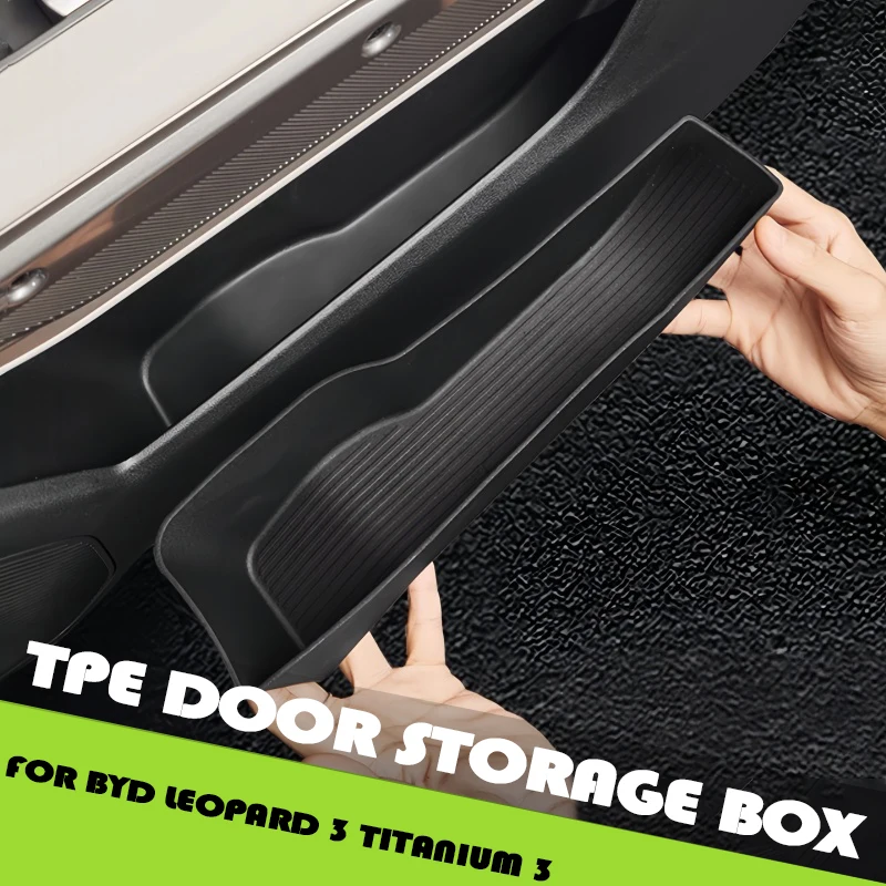 

Auto Car Door Storage Box Fit for BYD Leopard 3 Titanium 3 Modified Auto Four-door TPE Storage Box Car Interior Upgrade Parts