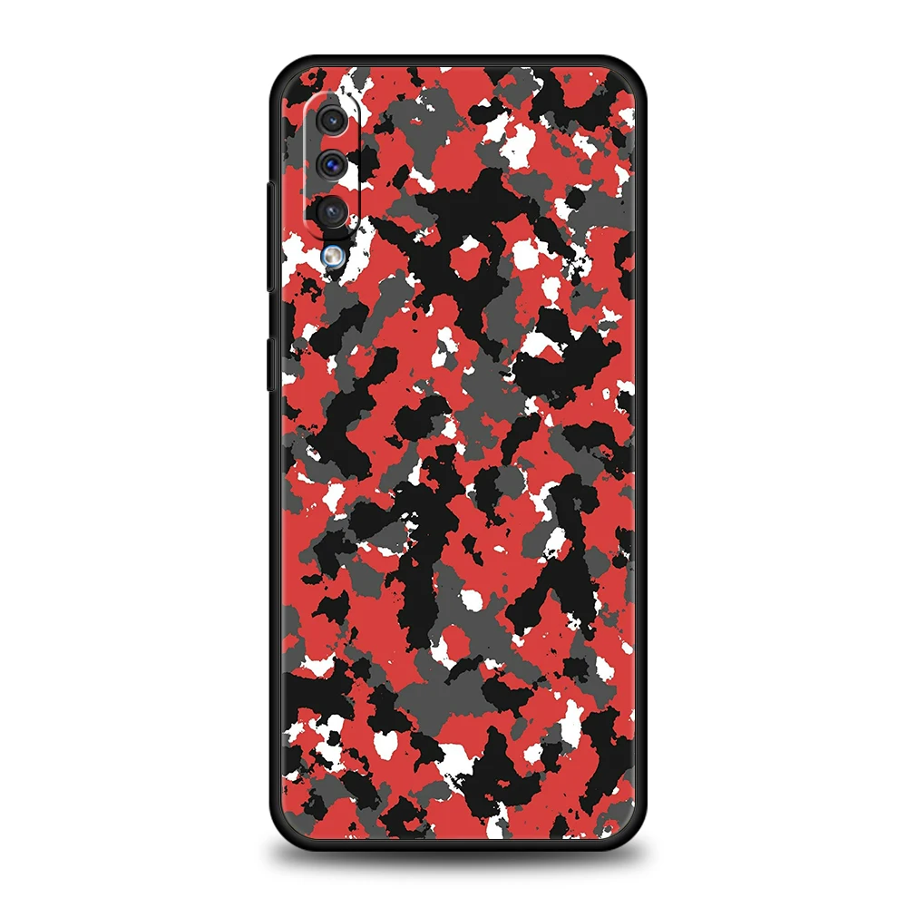 Camouflage Camo Phone Cover Case For Samsung Galaxy A12 A02 A03 A03S A52 A70 A50 A20 A10 A10S A40 4G Luxury Silicone Shell Coque