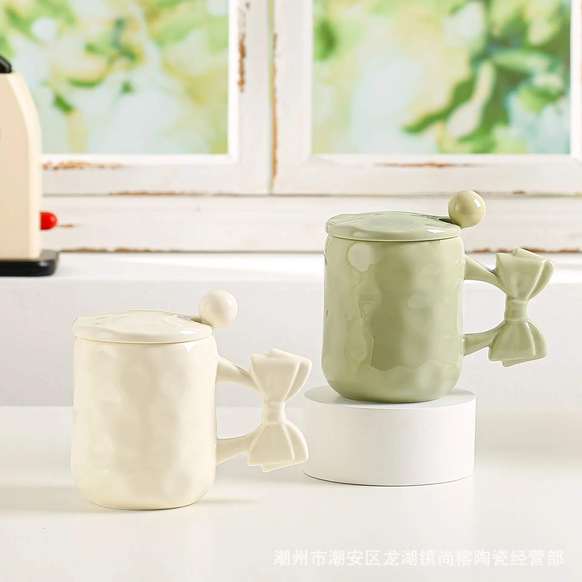 Bow niche mug high value small fresh cup simple