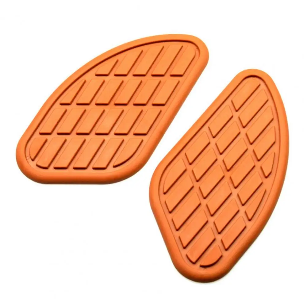 2Pcs Retro Motorcycle Cafe Racer Gas Fuel Tank Rubber Sticker Protector Knee Tank Pad Grip Decal For Honda