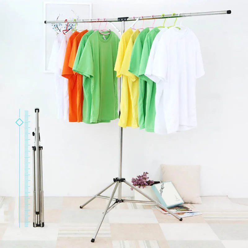 

Foldable Clothes Drying Rack Stainless Steel Adjustable Garment Clothing Hanger for Indoor Outdoor Indoor Outdoor 1 Set