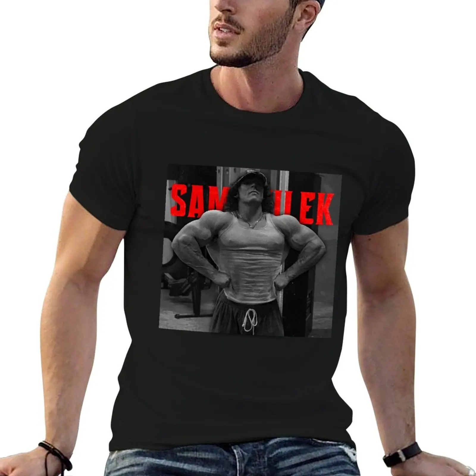 

sam sulek real lifter T-Shirt t shirt for man man t shirt summer t shirts for man pack white T-shirt