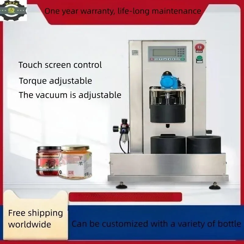 Hot sale canned fruit twist off vacuum capping machine capper for glass jar/bottle For Closing   And Making Vacuum