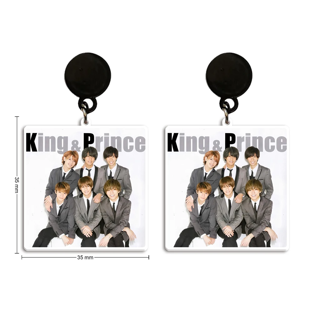 اليابانية المعبود الاكريليك الأقراط الملك الأمير تحت عنوان قطرة استرخى أقراط للنساء Jpop مروحة نادي هدية مجوهرات