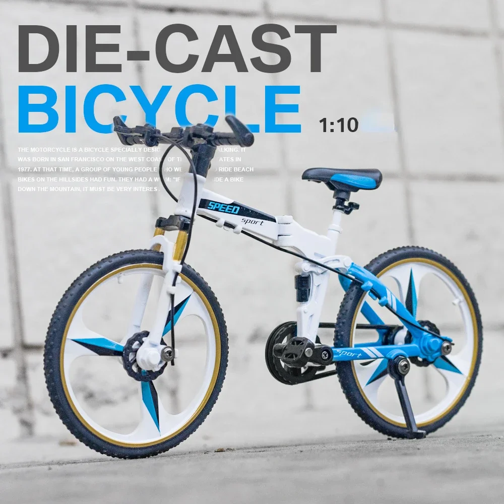 1:10 mini liga modelo de bicicleta série diecast metal dedo dobrável simulação corrida adulto coleção brinquedos para crianças