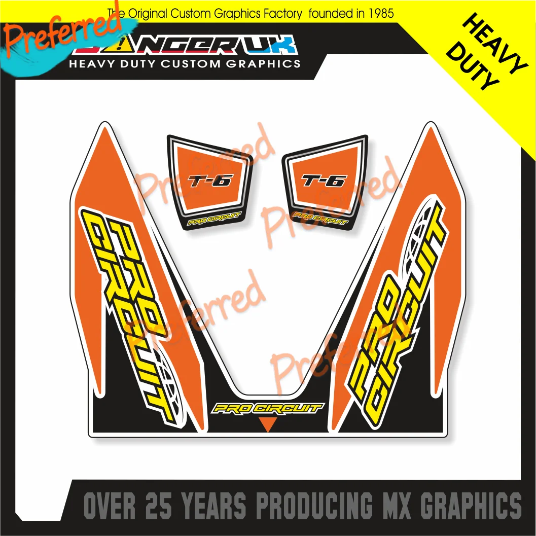 Decal PRO CIRCUIT T6 TI-6 T4 stiker mobil knalpot 206mm sepeda motor