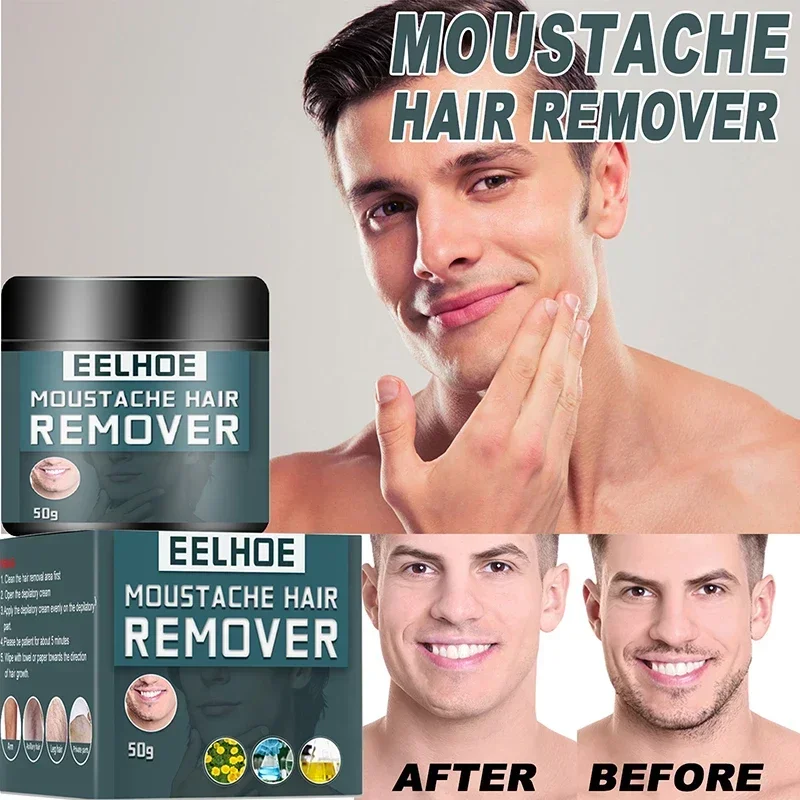 Men Hair Removal Cream Mild Non Irritating Facial Beard Armpit Leg Chest Hairs Clean Skin Nourishes Repair Skin Body Care