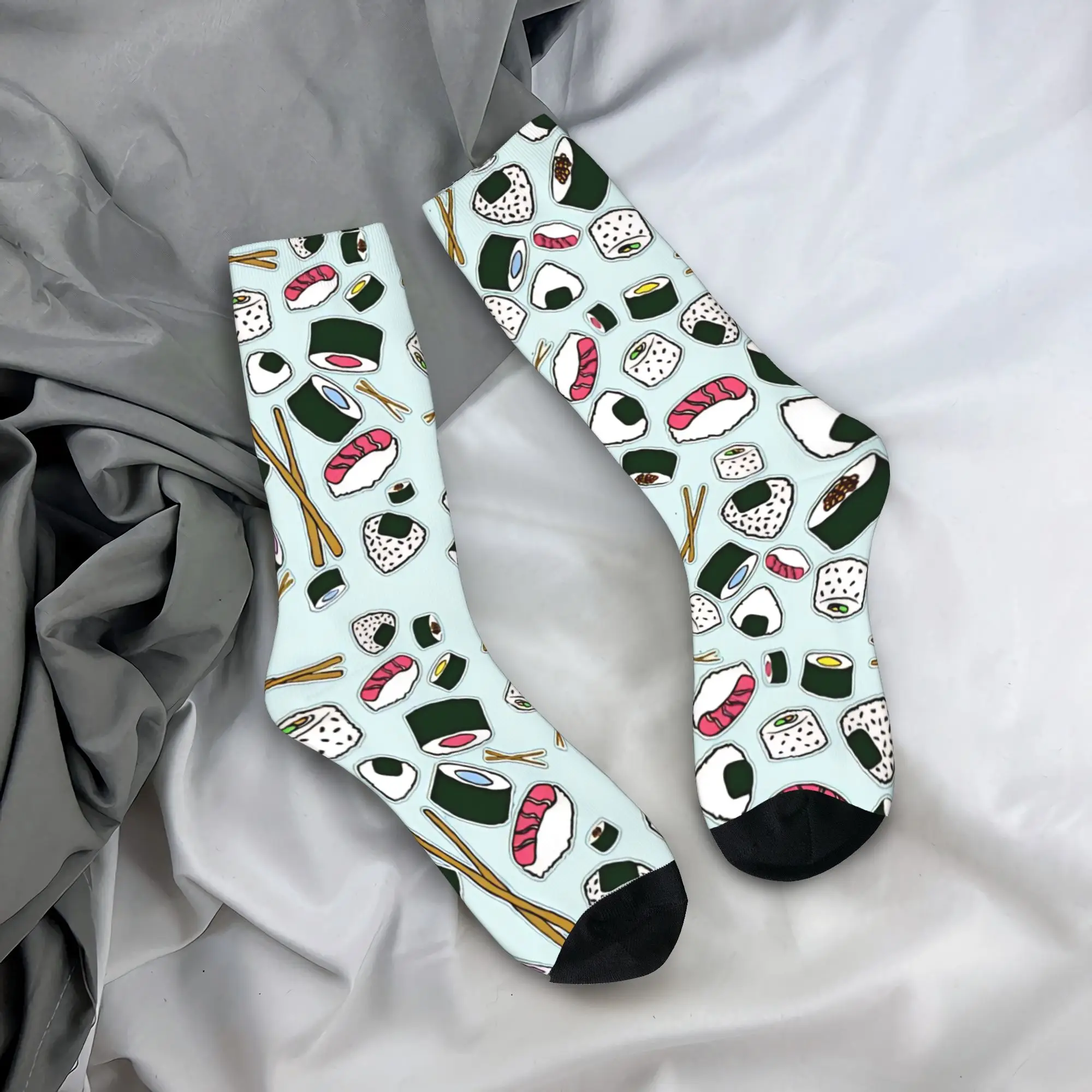 

Adults Men Socks Sushi Stockings Non Slip Soft Breathable Socks Autumn Gothic Custom Running Sports Socks