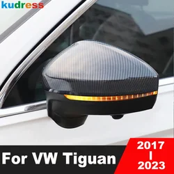 Rearview Mirror Cover Trim For Volkswagen vw Tiguan 2017-2020 2021 2022 2023 Carbon Car Side Wing Mirrors Covers Cap Accessories