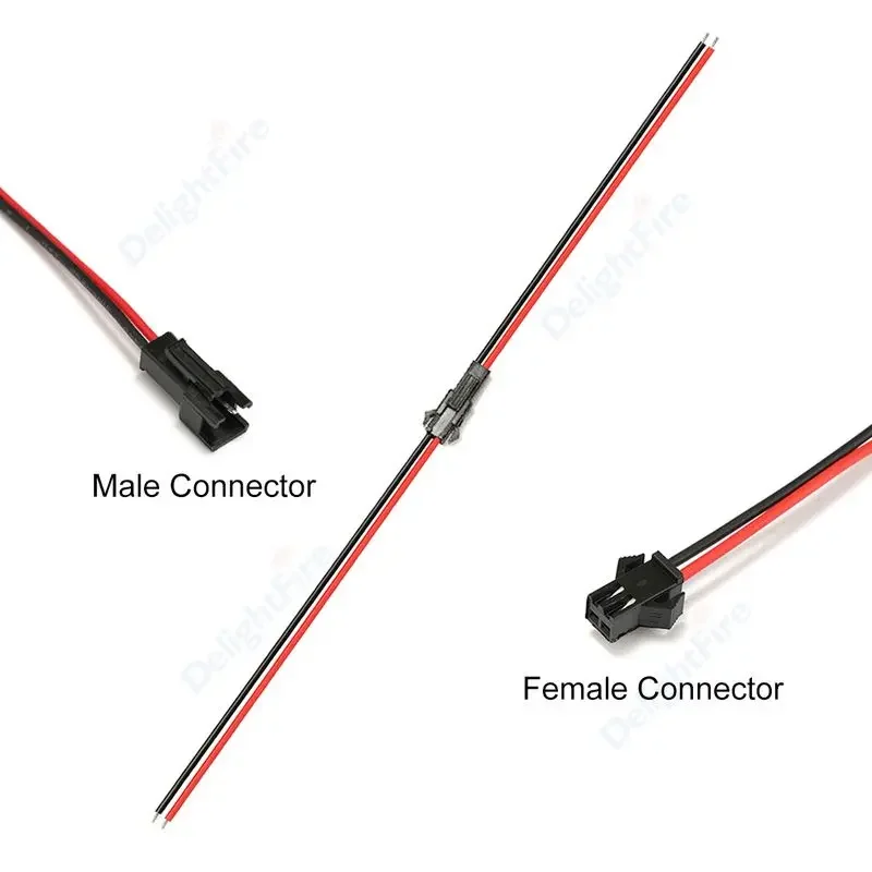 2pin SM Conector Cable LED Connector Socket Male to Female Wire Connector LED Strips Lamp Connectors Quick Adapter Pigtail Wire