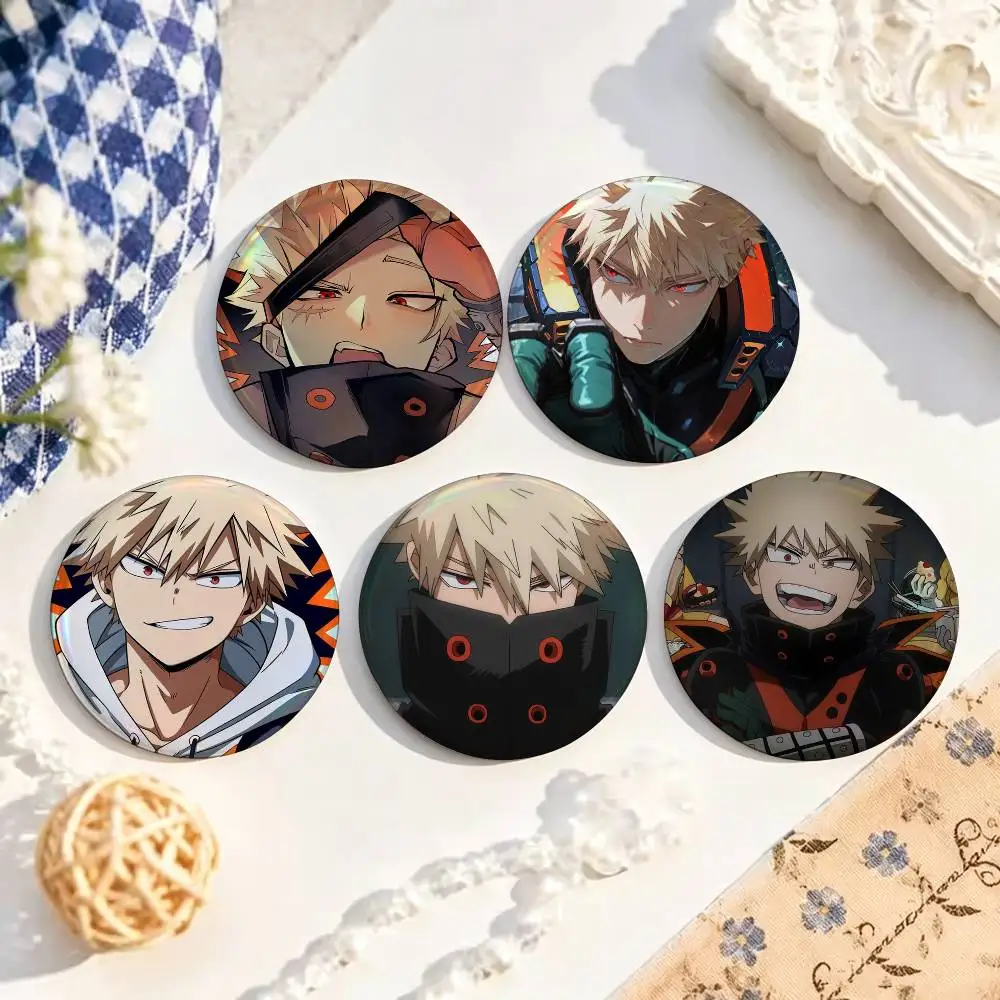 Katsuki Bakugo My Hero Academia 25mm 32mm 44mm 58mm Anime Badges Brooches DIY Pins Decorations Birthday Gifts
