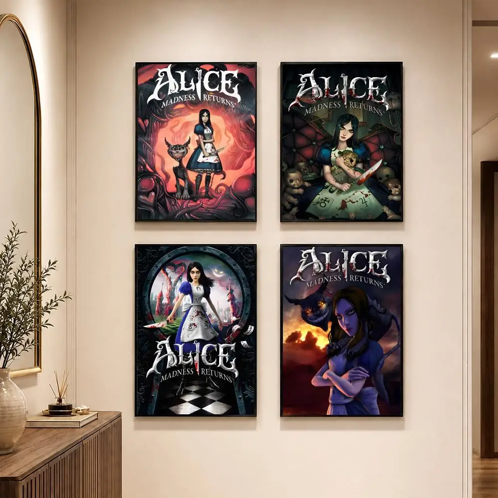Game A-Alice Madness Returns Poster Modern And Elegant Wall Stickers For Home Decor Living Room Dormitory Wall Art