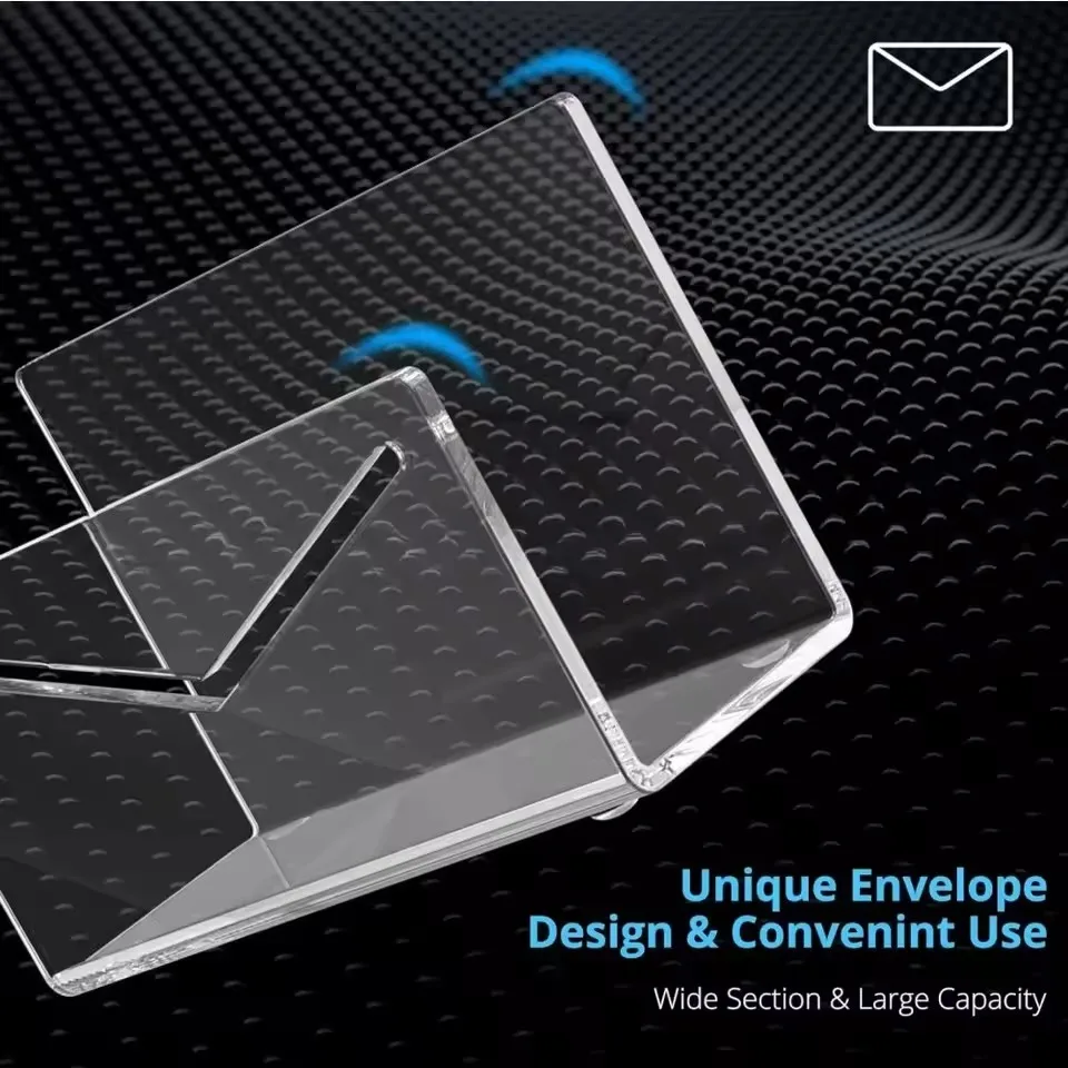 Mail Organizer Acrylic Desk Letter Holder Clear Mail Letter Organizer Desktop File Envelope Storage Rack Acrylic Mail Holder view 5