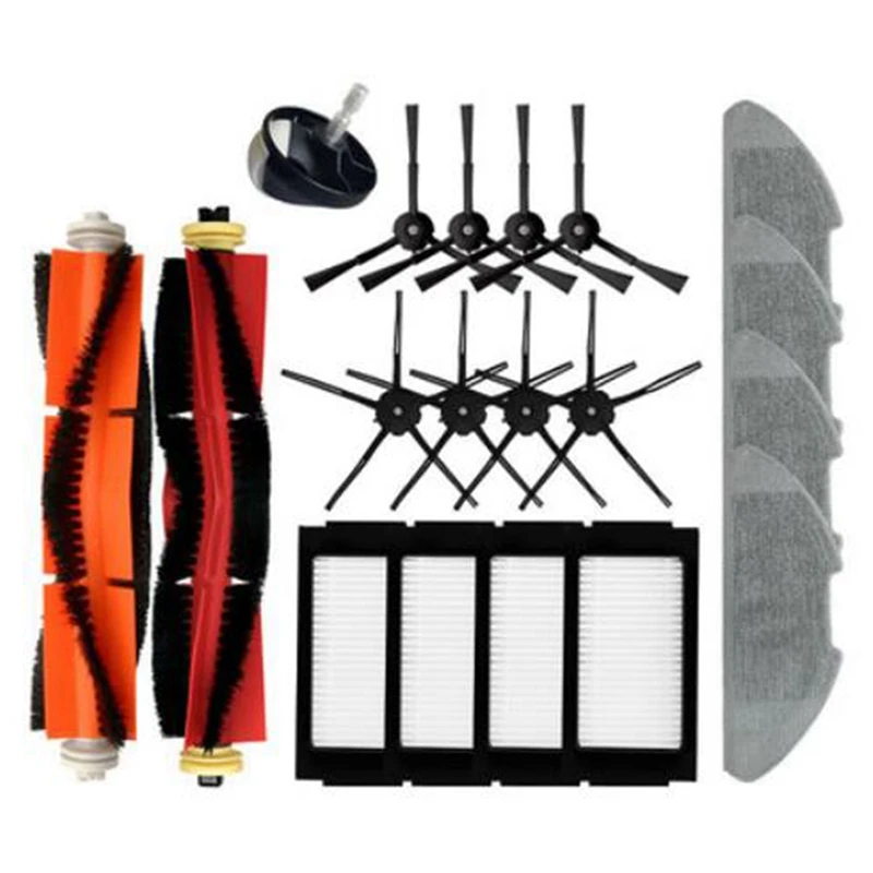 قطع غيار لروبوت شاومي ، عجلة ممسحة ، مناسبة ل Mijia Xiaowa S5 S5 MAX S6 S60 S65 S50 ، تحديث الفلتر ، أسود