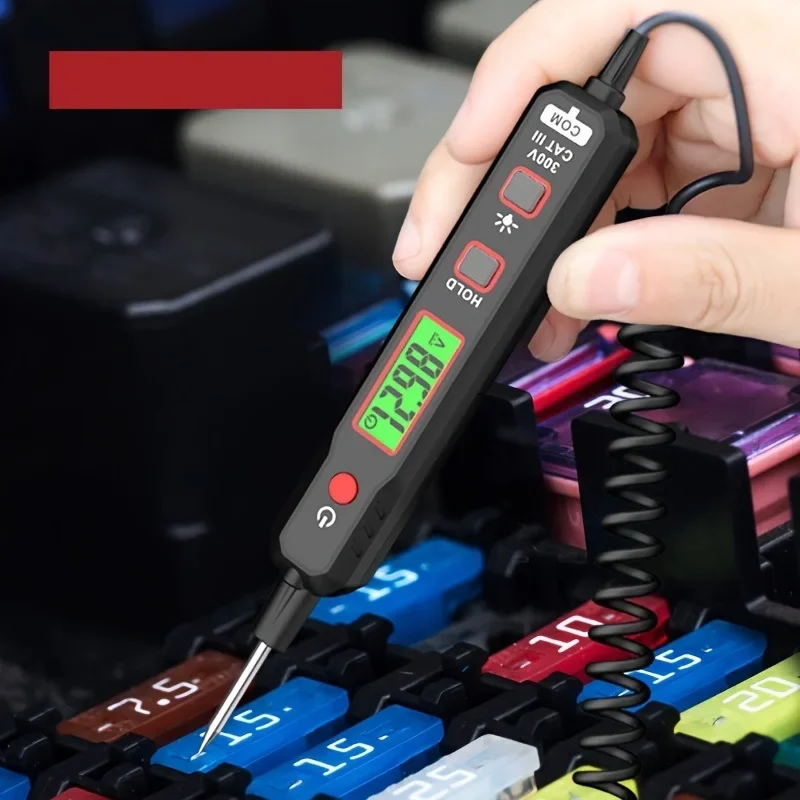 

Digital Car Circuit Tester with LCD Backlight Display - Precision Voltage Testing Tool for Automotive Fault Maintenance