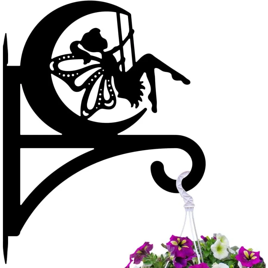 

Iron Plant Hangers Hooks for Outdoor Indoor Hanging Plants Flower Fern Pots Lantern Bird Feeder Wind Chimes 12x16 Weather Resis