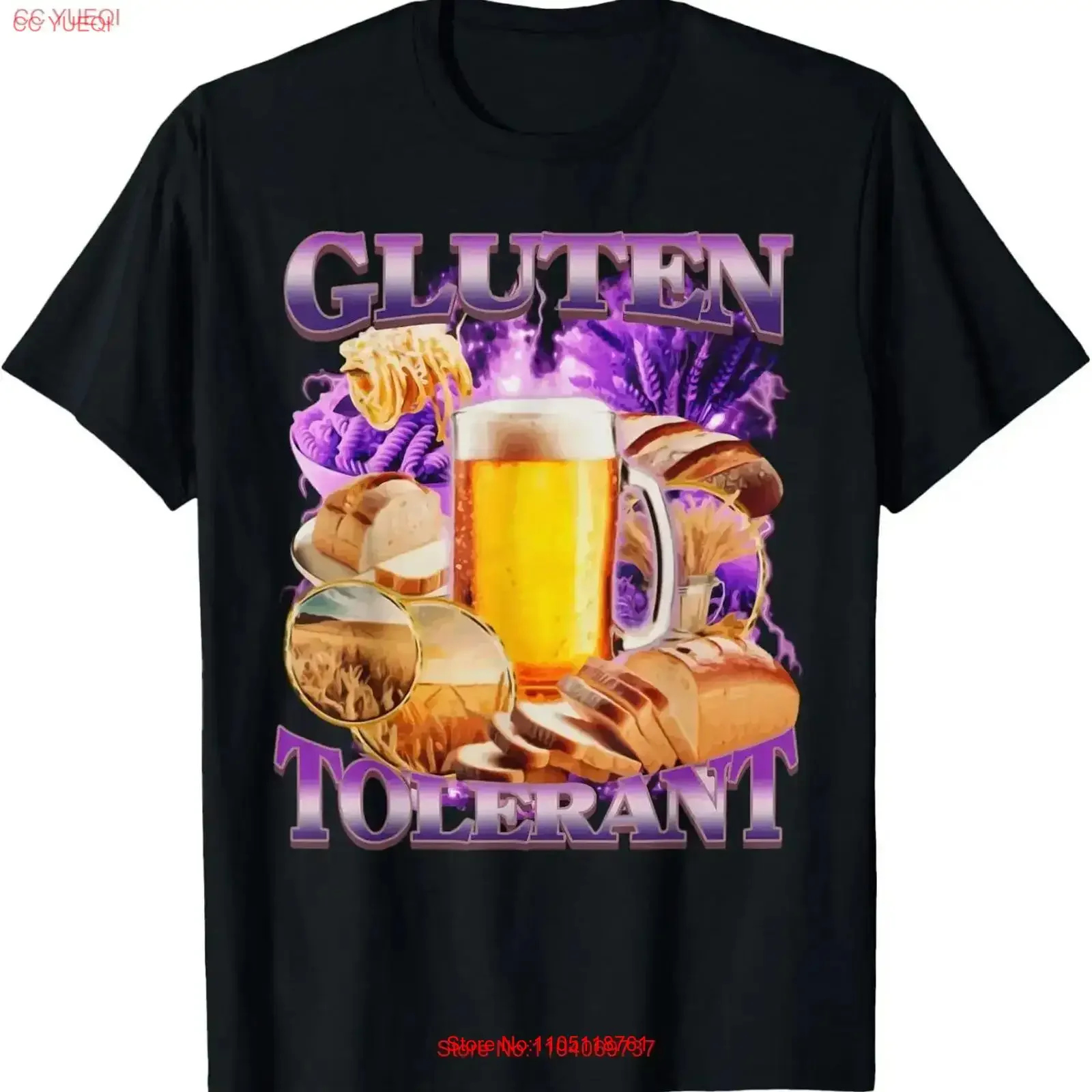 Gluten Tolerant Foodie Beer Lover Bread Wheat Products T Shirt vintage Washed Soft Breathable fashion designer clothes Stylish