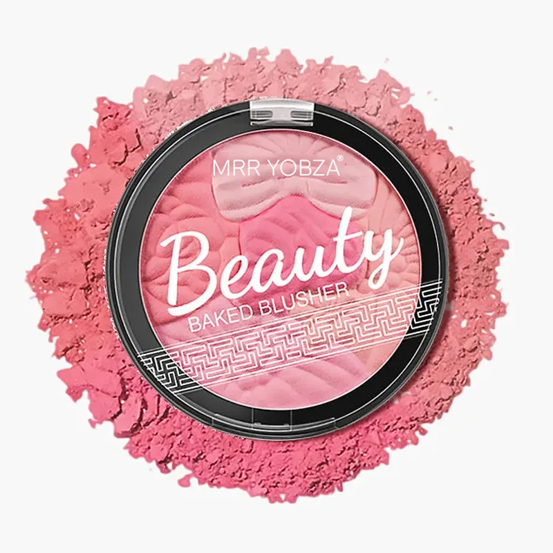 5 Flower Embossed 5 Tones Blush for Highlight Bronzer Face and Blusher Shimmer Makeup