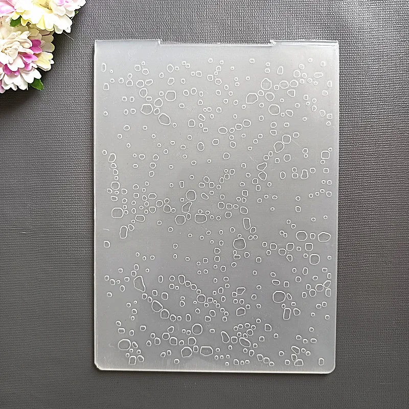 Carpeta de estampado de gotas de lluvia y Navidad para álbum de recortes, álbum de fotos DIY, fabricación de tarjetas, manualidades, nuevo estilo