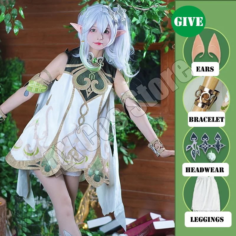 

Game Genshin Impact Nahida Genshin Cosplay Costume Anime Nahida Cosplay Dress Grass God Suits Wig Halloween Costumes for Women